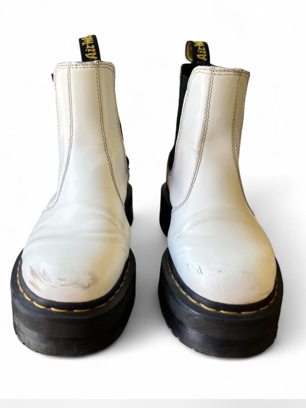 DR. MARTENS 2976 Quad Platform Chelsea Boot in White Size US 9 - Picture 3 of 7